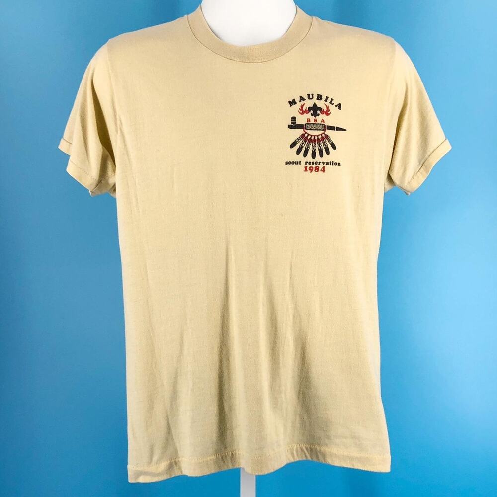 1984 BSA Maubila Boy Scout Reservation Camp Tshirt 80s 1980s vintage